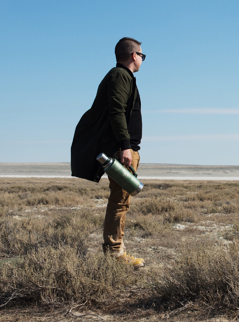 Термос 2.2л серии 106P «УАЗИК» зелёный с ручкой - 8