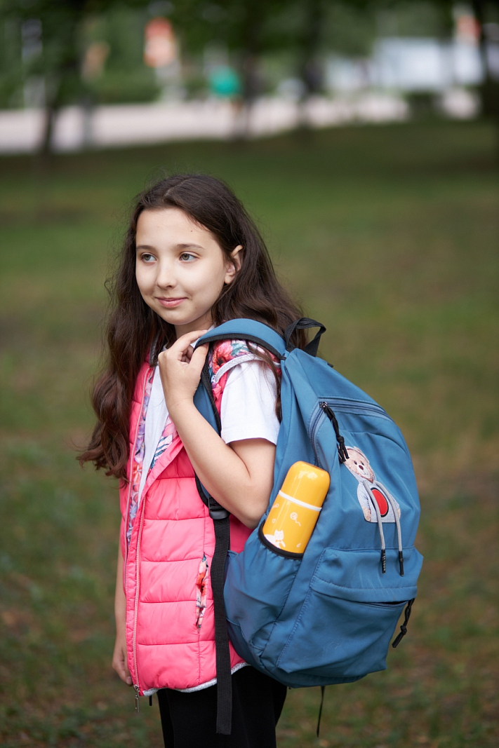 Термос 0.35л серии 102 жёлтый с узким горлом и рисунком - 4