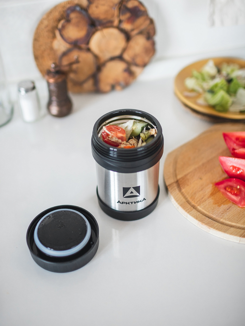 Термос-кружка 0.35л серии 402 стальная для еды и напитков - 6