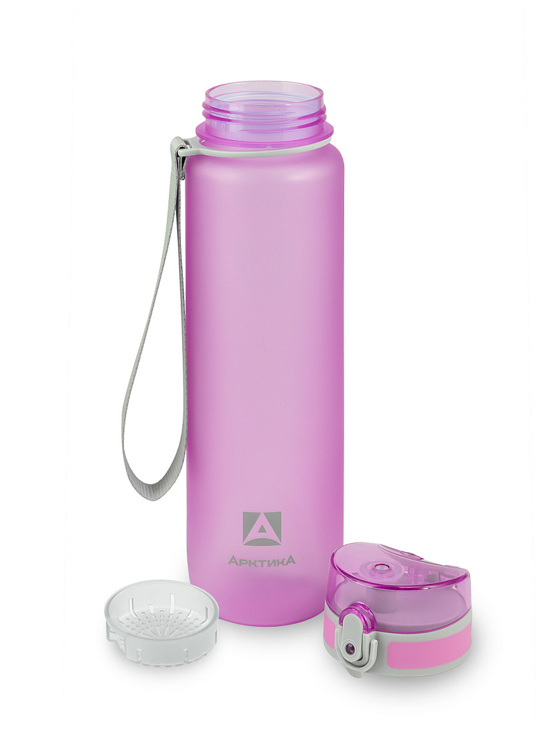Тритановая бутылка 1л серии 720 матовая лавандовая с ситечком - 7