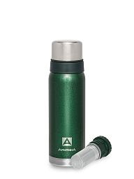 Термос серии 106 на 0.75л зелёный с ситечком и молотковой эмалью