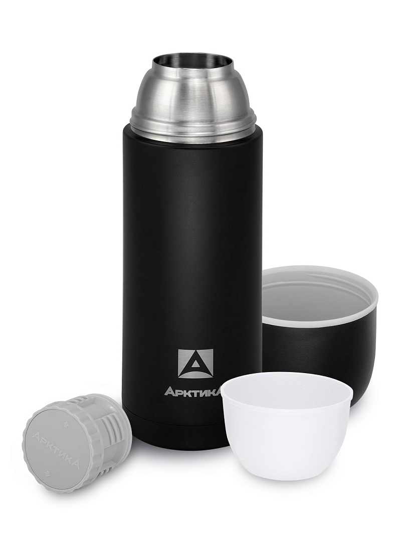 Термос 1л серии 105 чёрный с узким горлом - 3