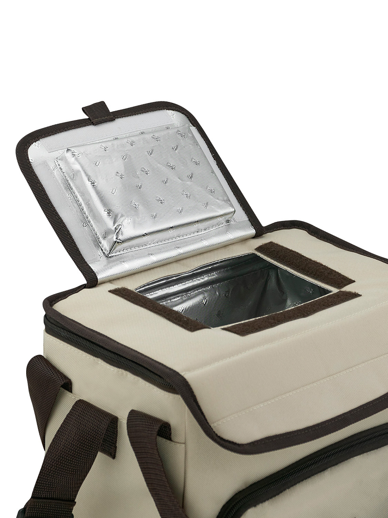 Термосумка-холодильник 10л серии 3001 бежевая с люком - 4