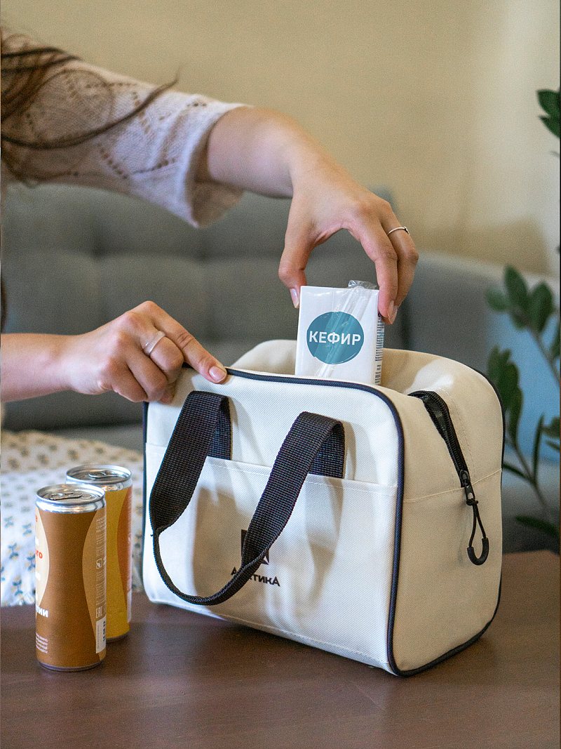 Термосумка 7.5л серии 3300 бежевая для ланча - 4