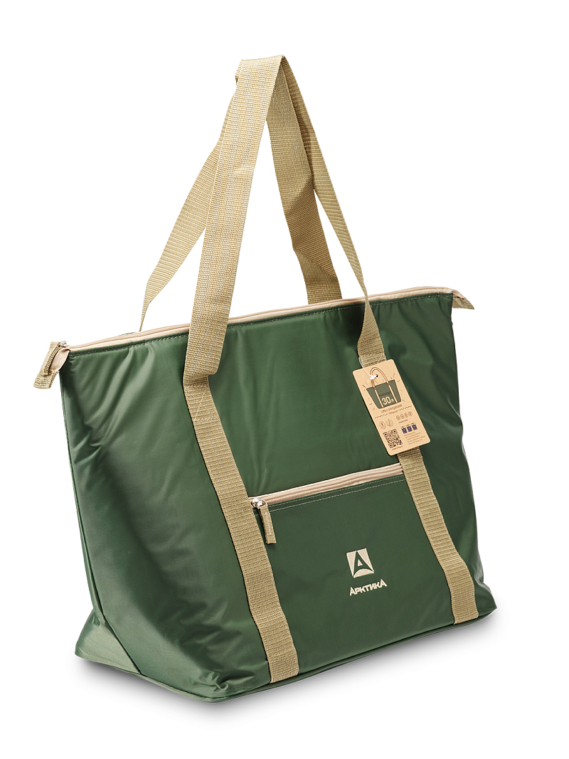 Сумка-холодильник 30л серии 3100 зелёная компактная - 1