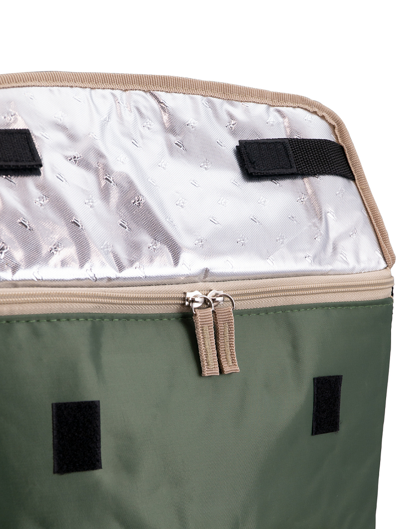 Термосумка-холодильник 10л серии 3001 зелёная с люком - 6