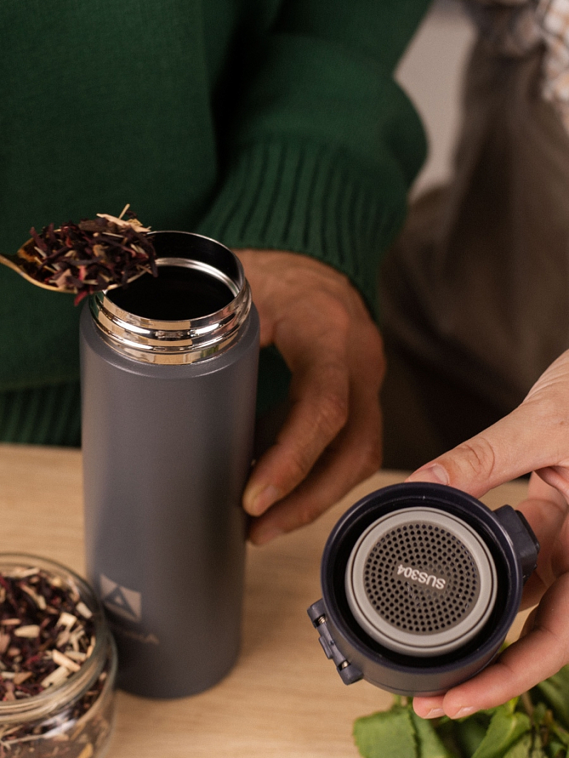 Термокружка  0.47л серии 703 графит с ситечком - 6