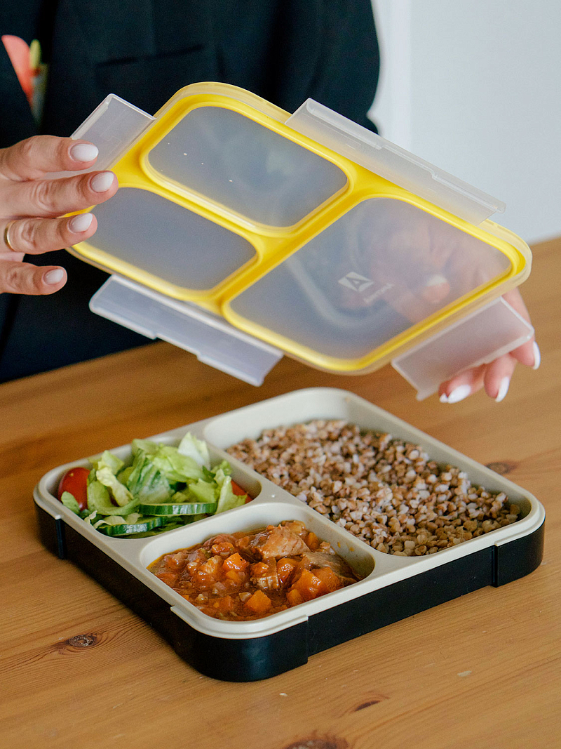 Ланч-бокс с отделениями на 0.8Л - 2