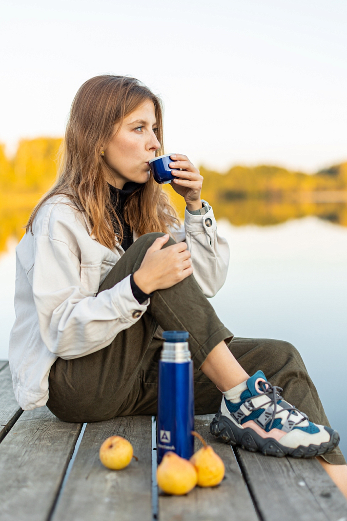  Термос 0.5л серии 102 синий с узким горлом - 5