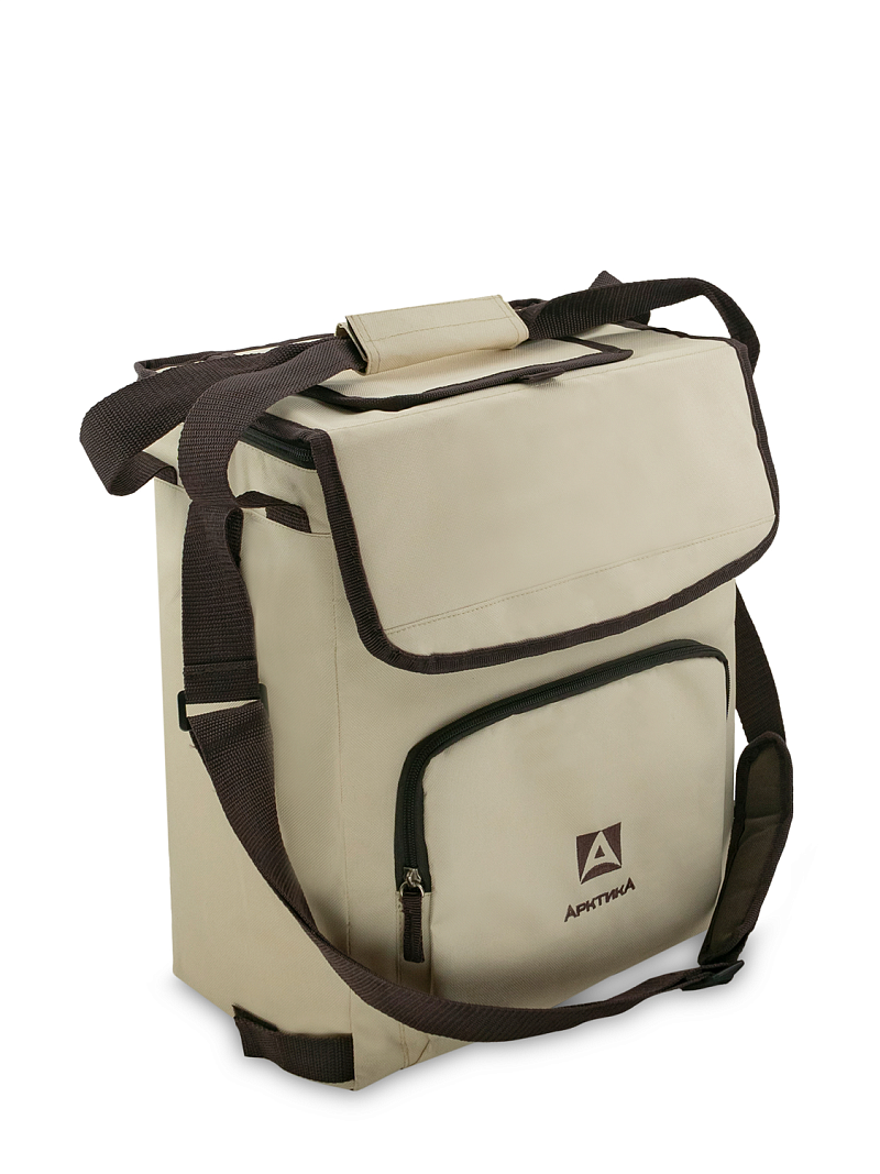 Бежевая сумка-холодильник классическая с люком на 30л (уценка) - 1