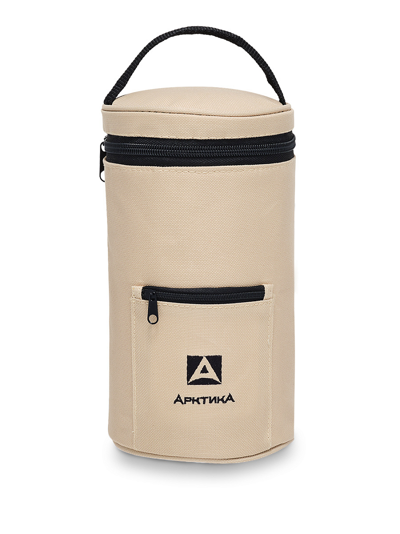 Термос 1л серии 301 для еды стальной с широким горлом и чехлом - 7