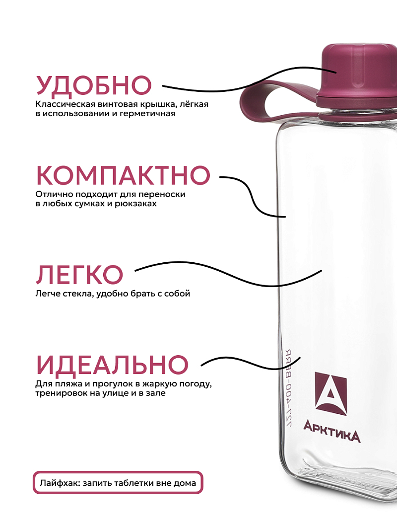 Тритановая бутылка 0.4л серии 727 «Вишня» - 4