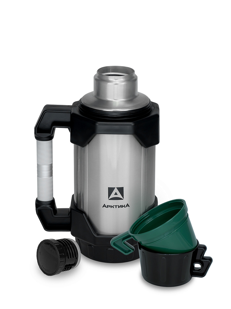 Термос 1.5л серии 110 «ТАЙГА» стальной с двумя чашками - 3