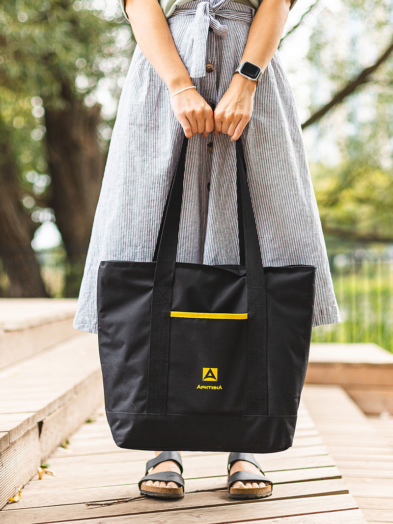 Термосумка-шоппер 17.5л серии 3400 чёрная - 8