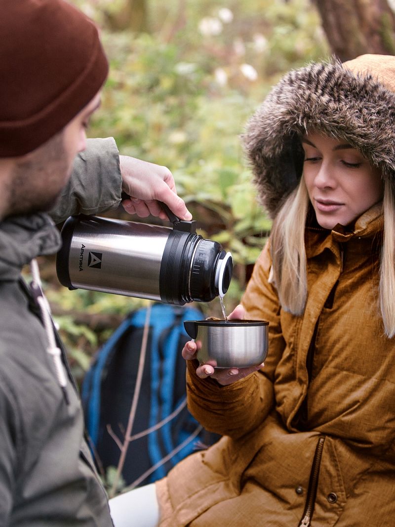 Термос 1.2л серии 201 стальной универсальный - 6