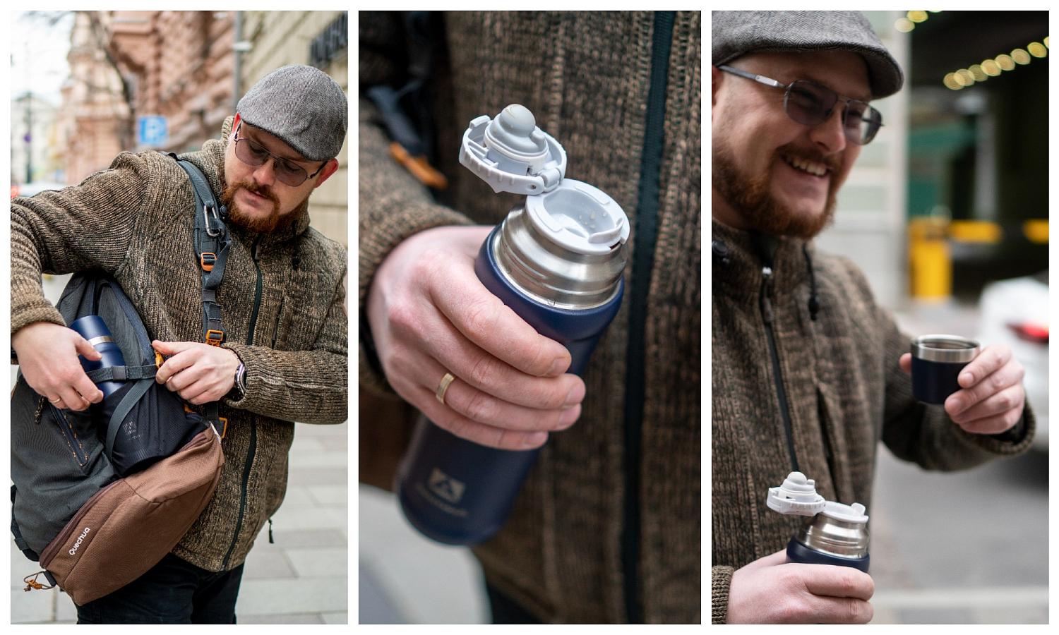 Термос «Арктика» серии 111 удобно лежит в руке и делает каждый день в городе особенно приятным.