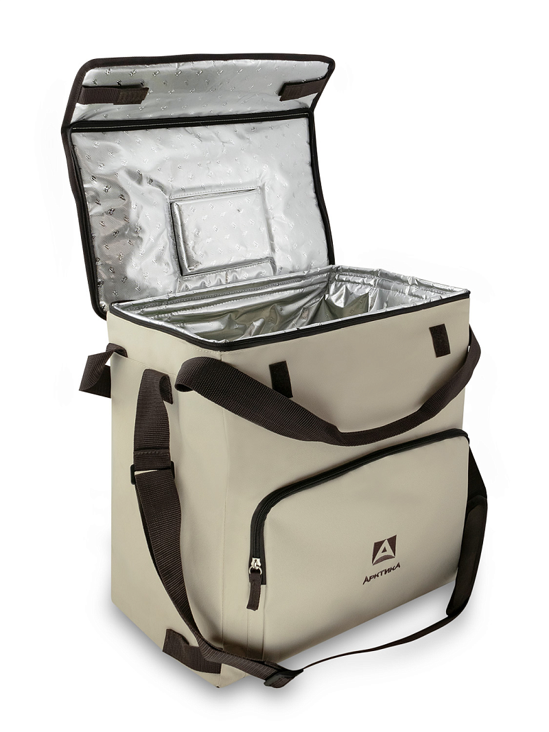 Термосумка-холодильник 30л серии 3001 бежевая с люком - 10
