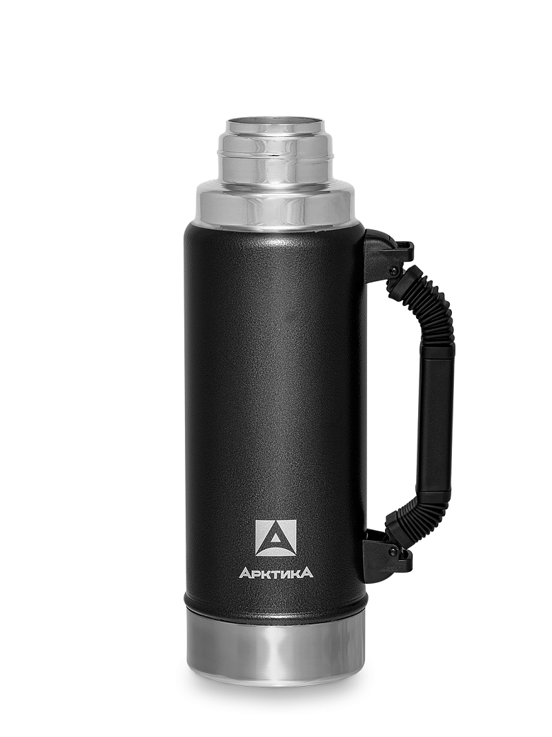 Термос 1.25л серии 106P «УАЗИК» чёрный с ручкой - 5