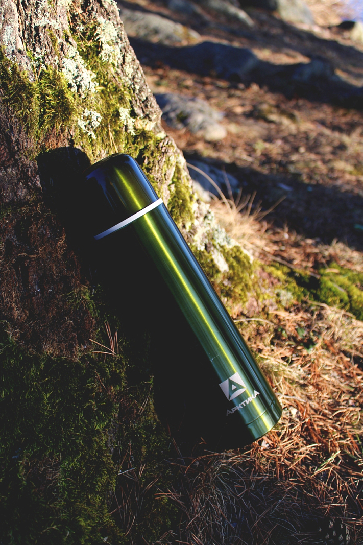 Термос 1л серии 102 болотный с узким горлом - 2