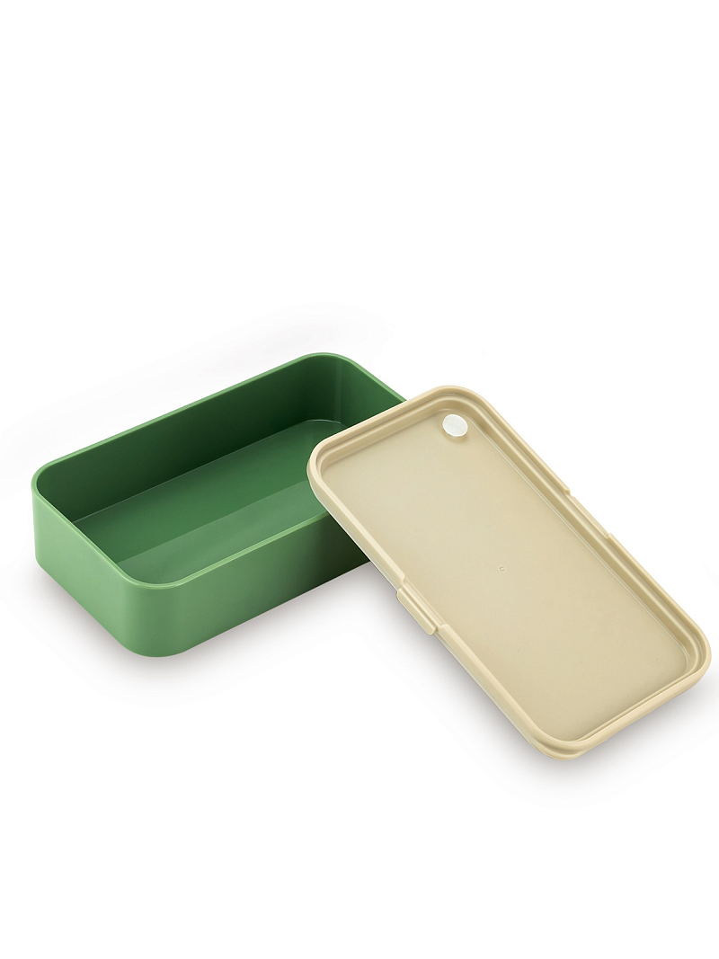 Ланч-бокс 1.2л серии 032 зелёный с двумя контейнерами - 8