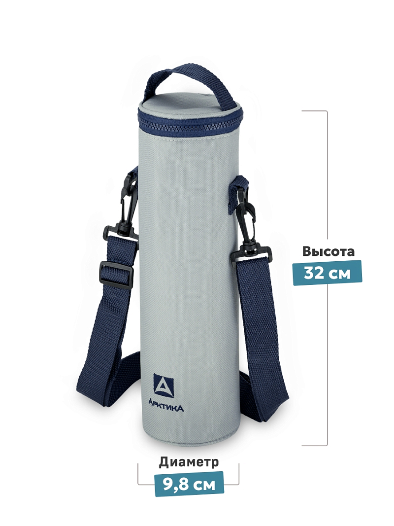 Серый термочехол для питьевого термоса на 1л - 3
