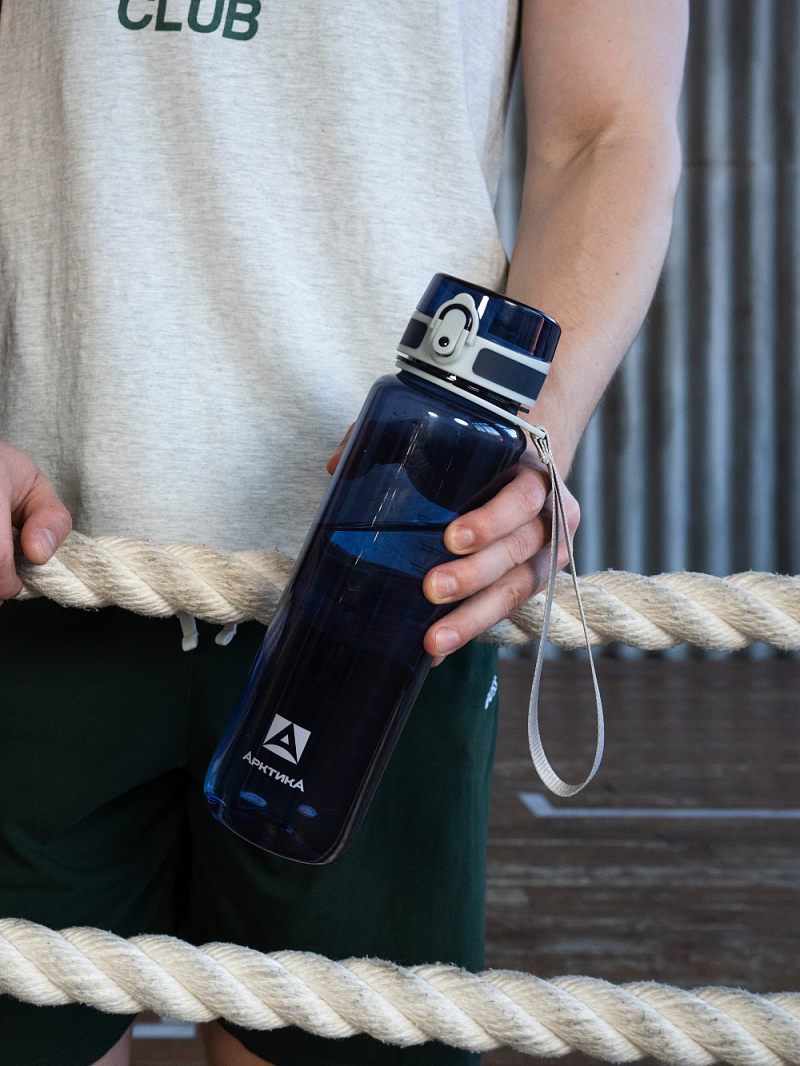 Тритановая бутылка 1л серии 720 глянцевая синяя с ситечком - 6