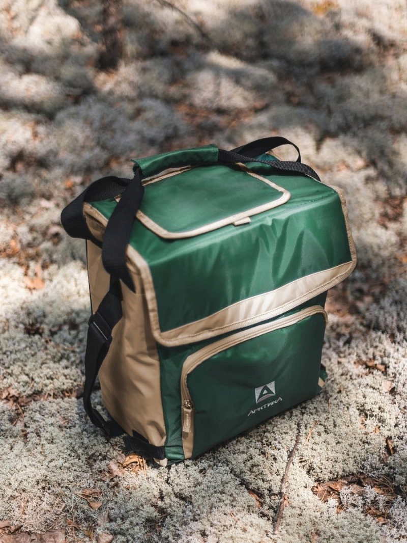 Термосумка-холодильник 20л серии 3000 зелёная с люком - 2