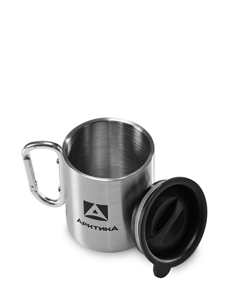 Термокружка 0.35л серии 801 стальная с ручкой-карабином - 3