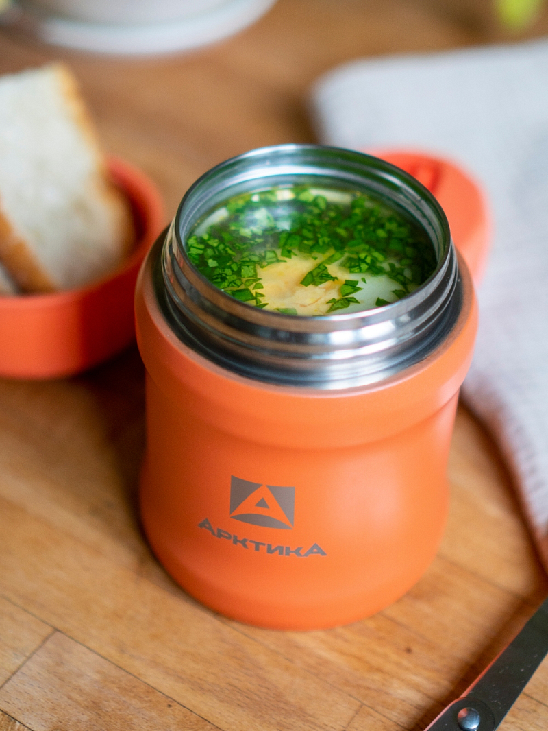 Термос 0.5л серии 311 для еды коралловый компактный - 5