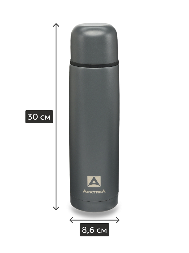 Термос 1л серии 101 «Графит» текстурный с узким горлом - 5