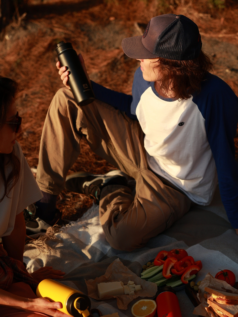 Термокружка 0.7л серии 708 чёрная со спортивной крышкой - 2