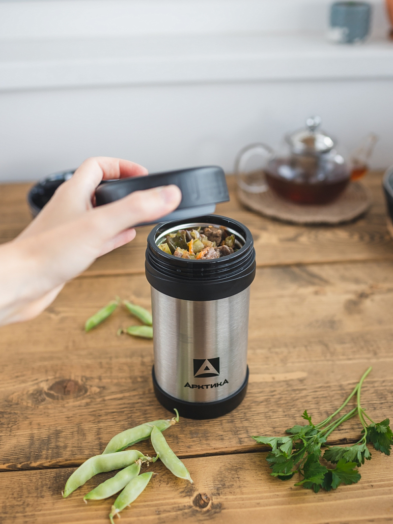 Термос-кружка 0.5л серии 402 стальная для еды и напитков - 4