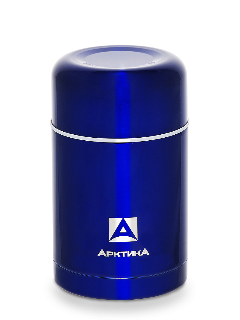 Синий термос с широким горлом на 0.75л (уценка) - 1