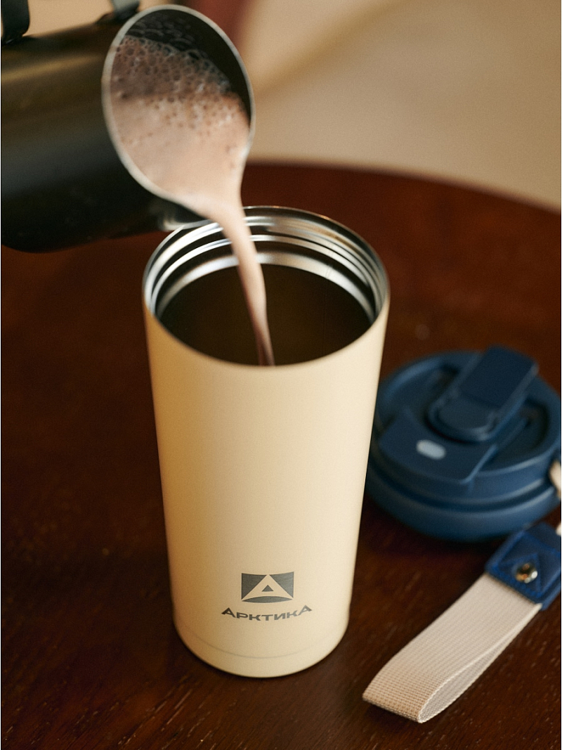 Термокружка 0.5л серии 714 «Песок» с двойной питьевой системой - 6