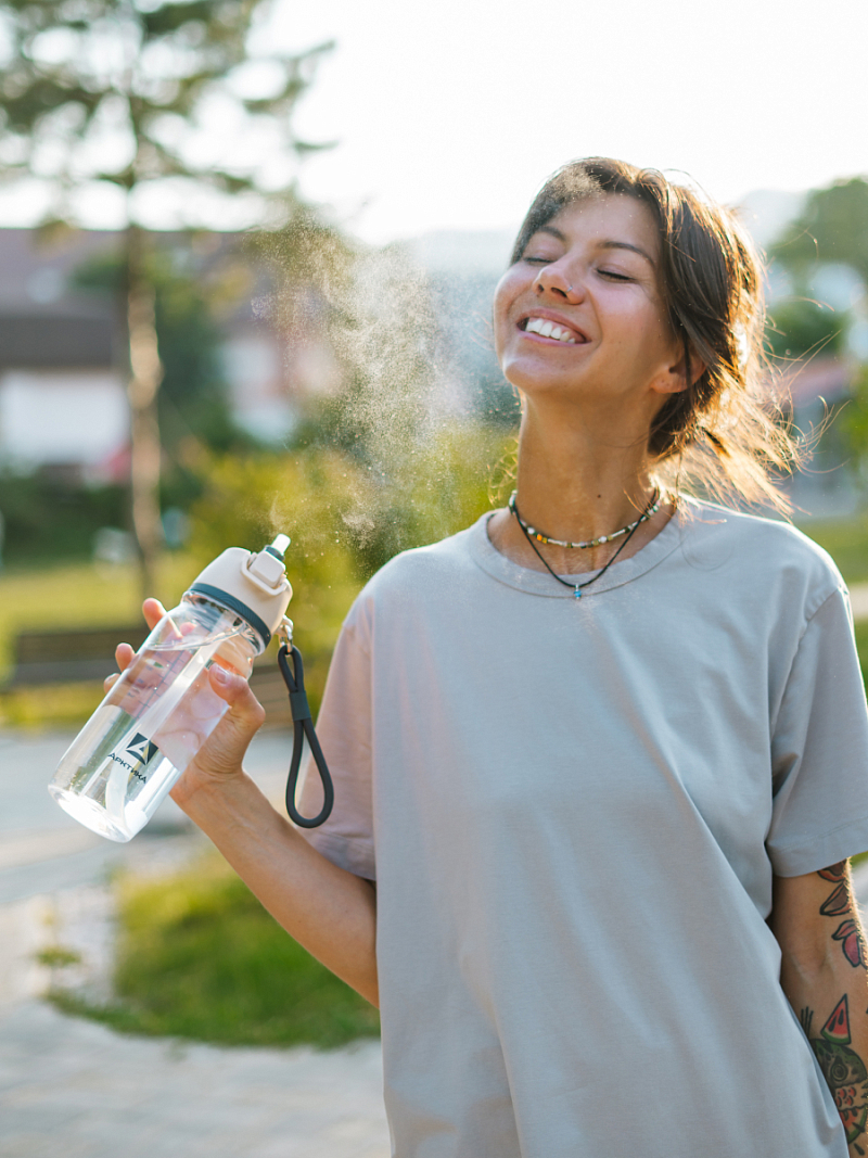 Тритановая бутылка 0.8л серии 723 «Песок» с распылителем - 5