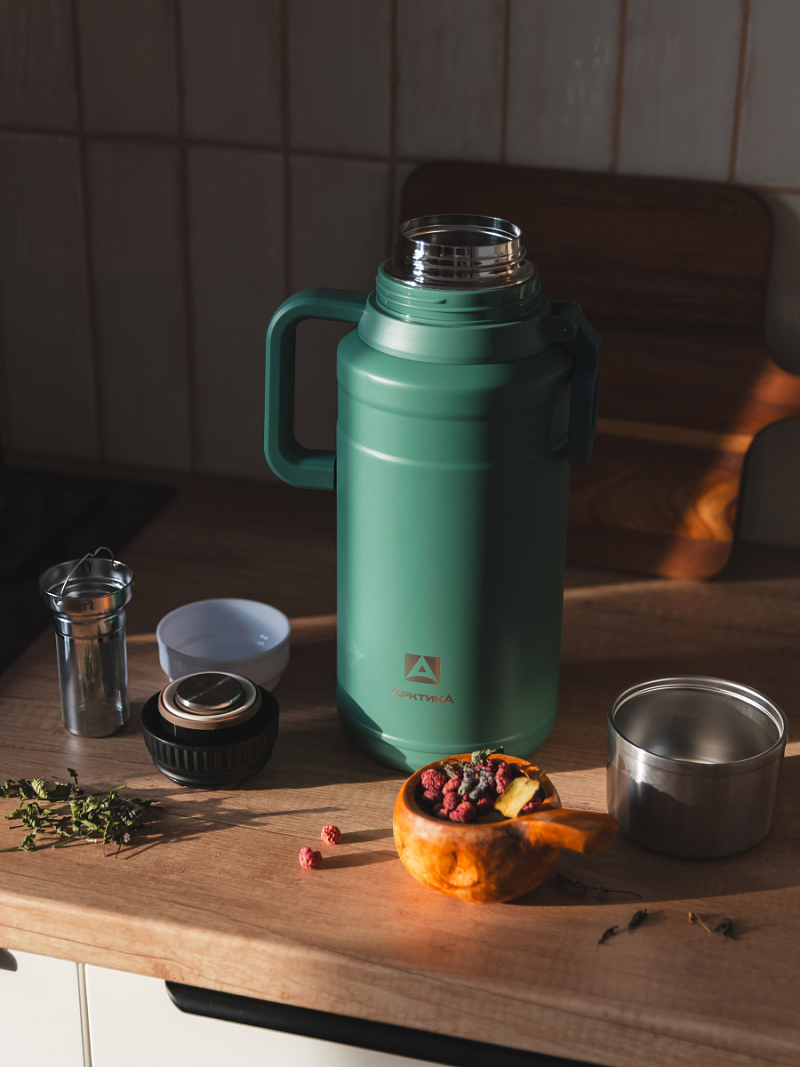 Термос 3.5л серии 206 «Хвоя» с ситечком - 7