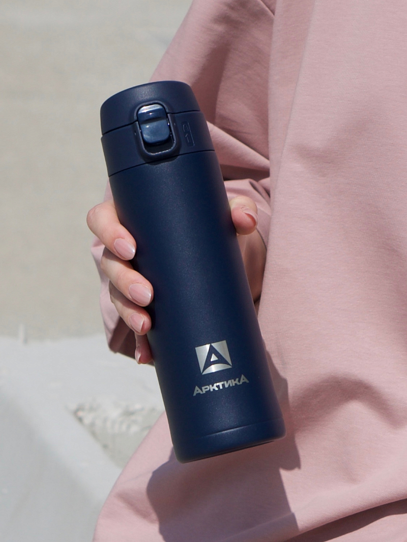 Термокружка 0.42л серии 701 синяя с закрытой питьевой системой - 7