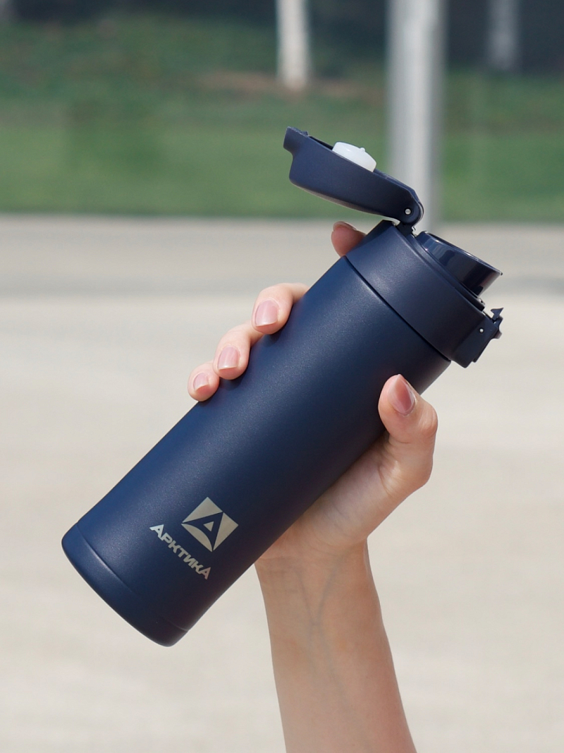 Термокружка 0.42л серии 701 синяя с закрытой питьевой системой - 5