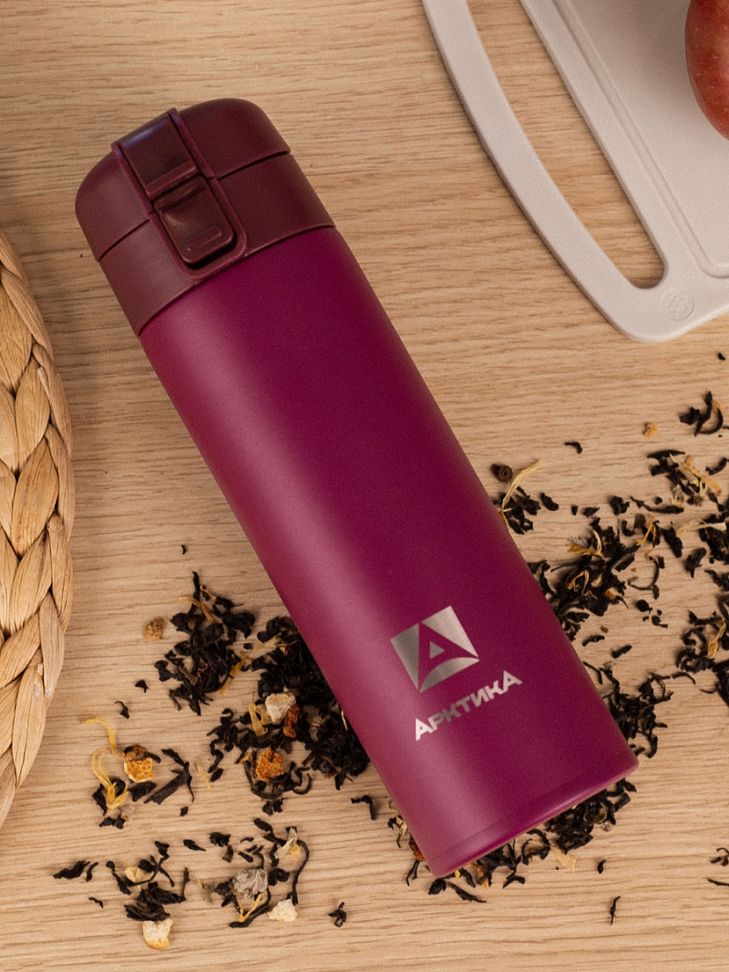 Термокружка  0.47л серии 703 «Вишня» с ситечком - 4