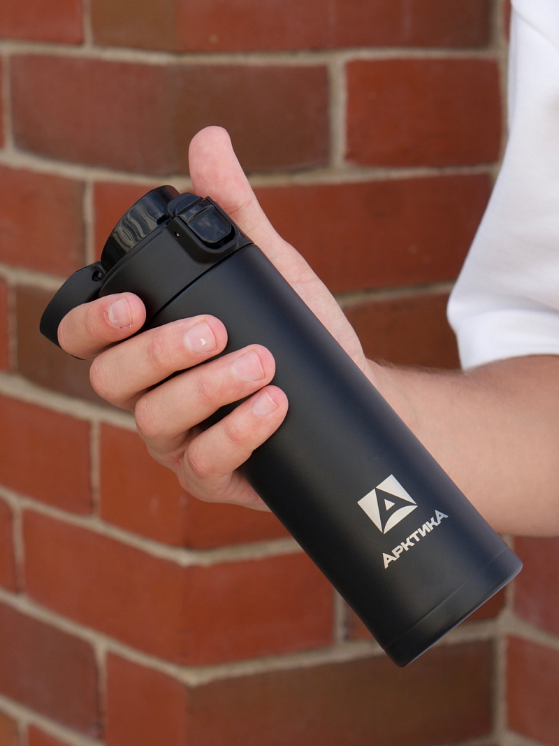 Термокружка 0.42л серии 701 чёрная с закрытой питьевой системой - 7