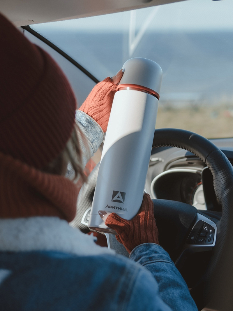 Термос 1л серии 101 «Арктика» текстурный с узким горлом - 6