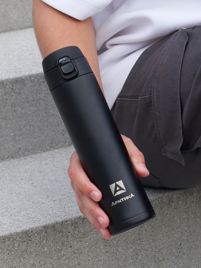 Термокружка 0.52л серии 701 чёрная с закрытой питьевой системой - 7