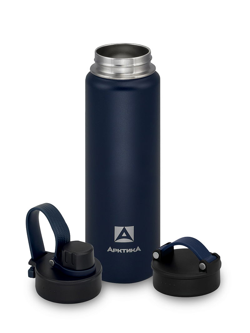 Синяя термокружка 708 + спортивная крышка на 0.7л (УЦЕНКА) - 1