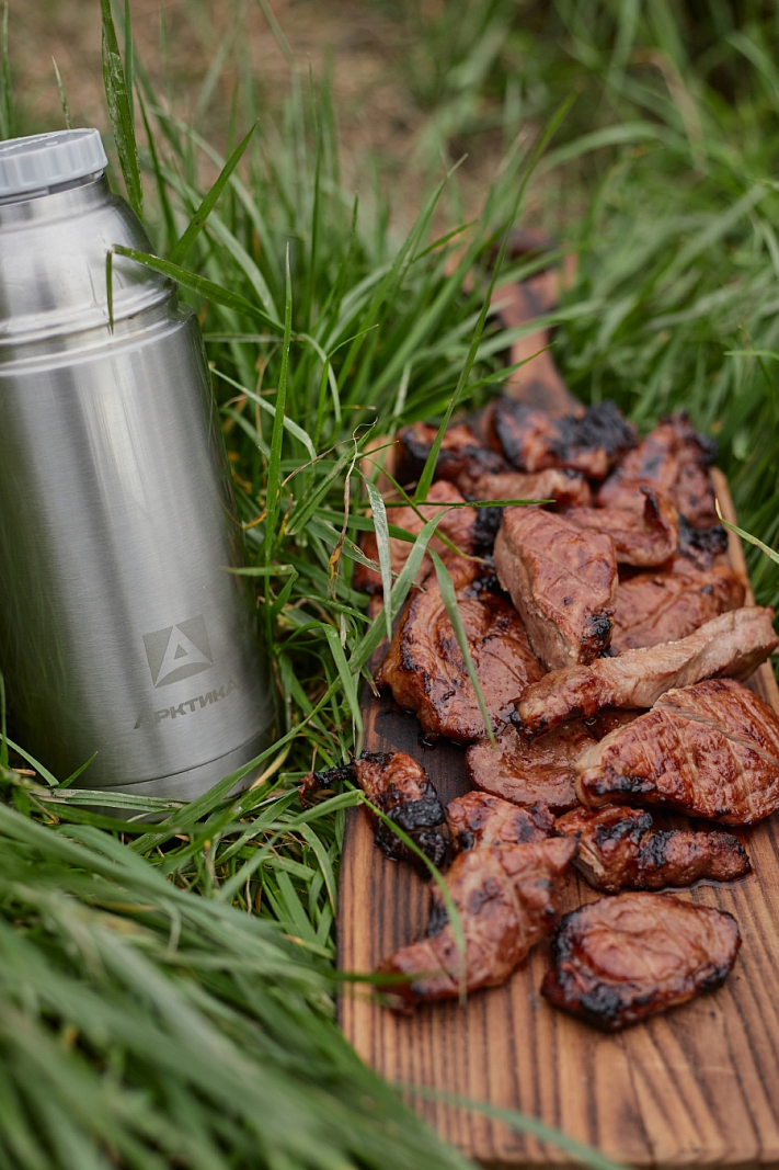 Термос 0.75л серии 105 стальной с лаковым покрытием и узким горлом - 2