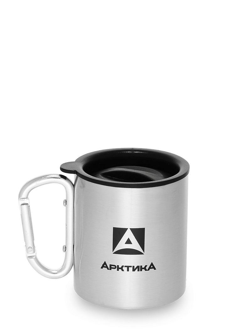 Термокружка 0.3л серии 801 стальная с ручкой-карабином - 1