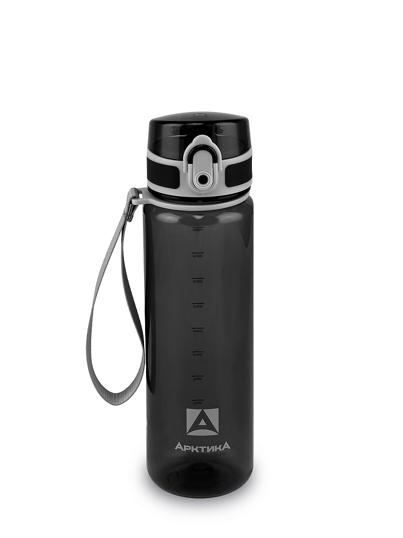 Тритановая бутылка 0.5л серии 720 глянцевая чёрная с ситечком - 1