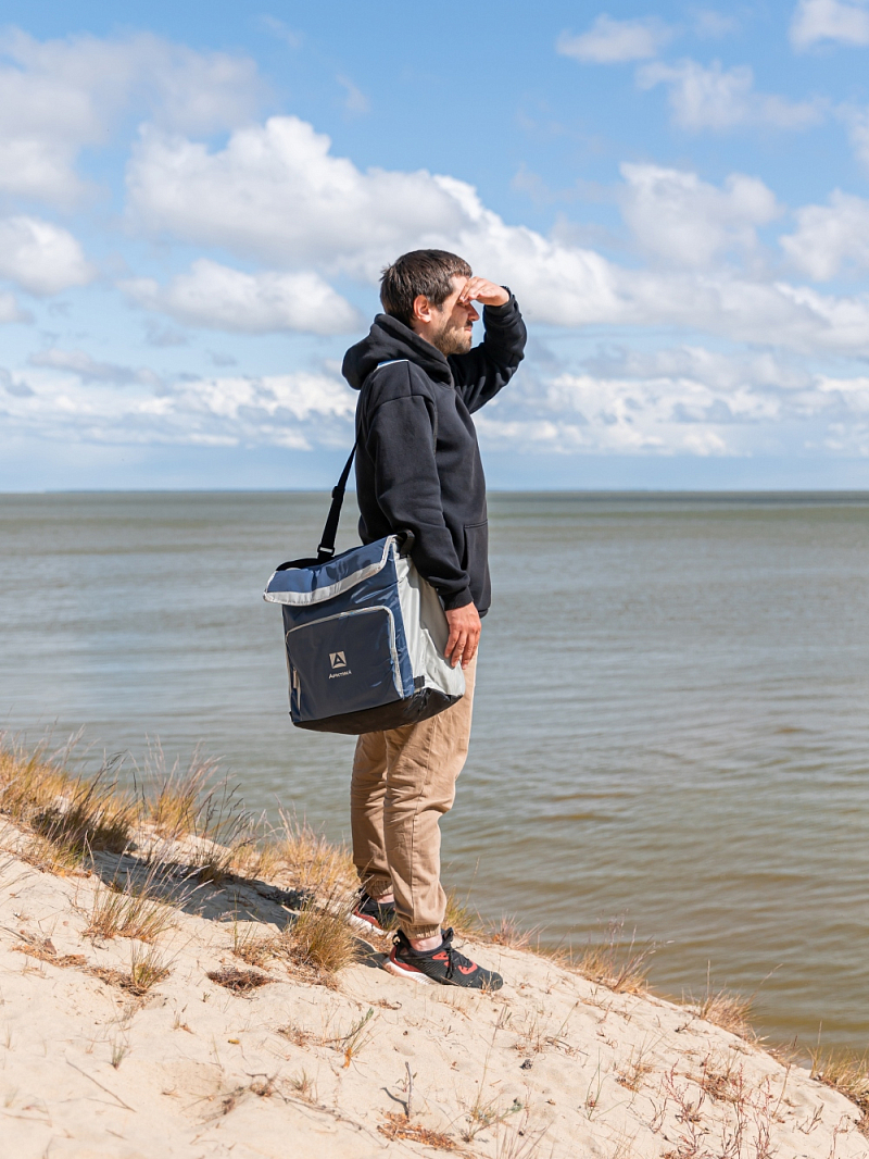 Термосумка-холодильник 30л серии 3001 синяя с люком - 2