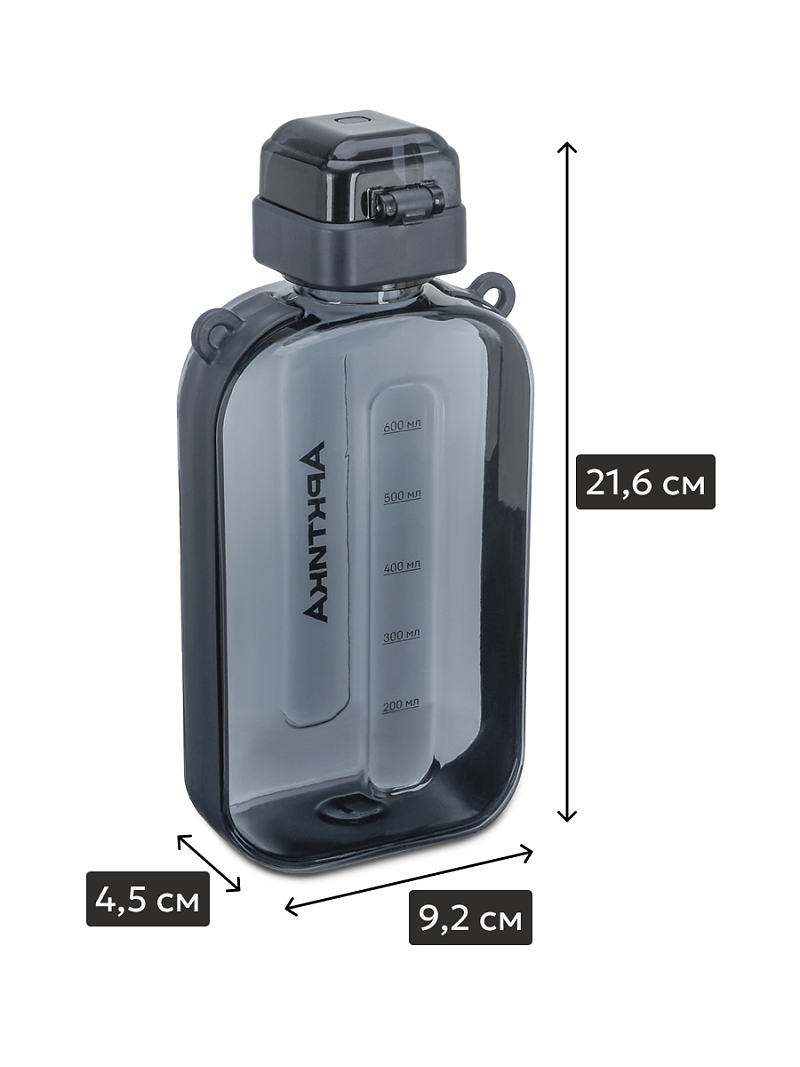 Тритановая бутылка 0.75л серии 724 «Графит» на ремне - 5