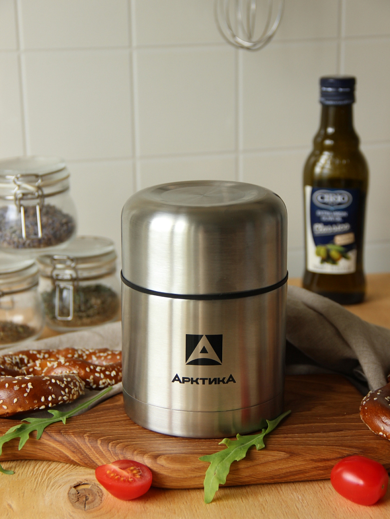 Термос 0.5л серии 301 для еды стальной с широким горлом - 2