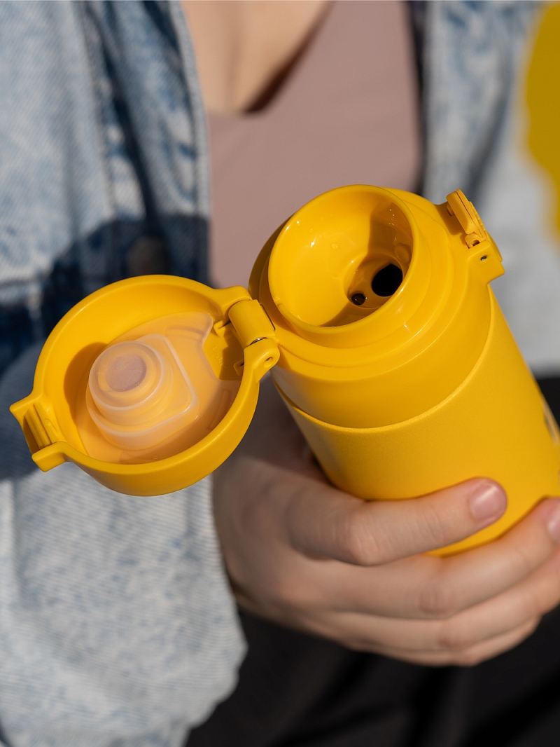 Термокружка 0.35л серии 705 жёлтая текстурная - 4